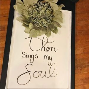 Hand painted entry piece for the wall